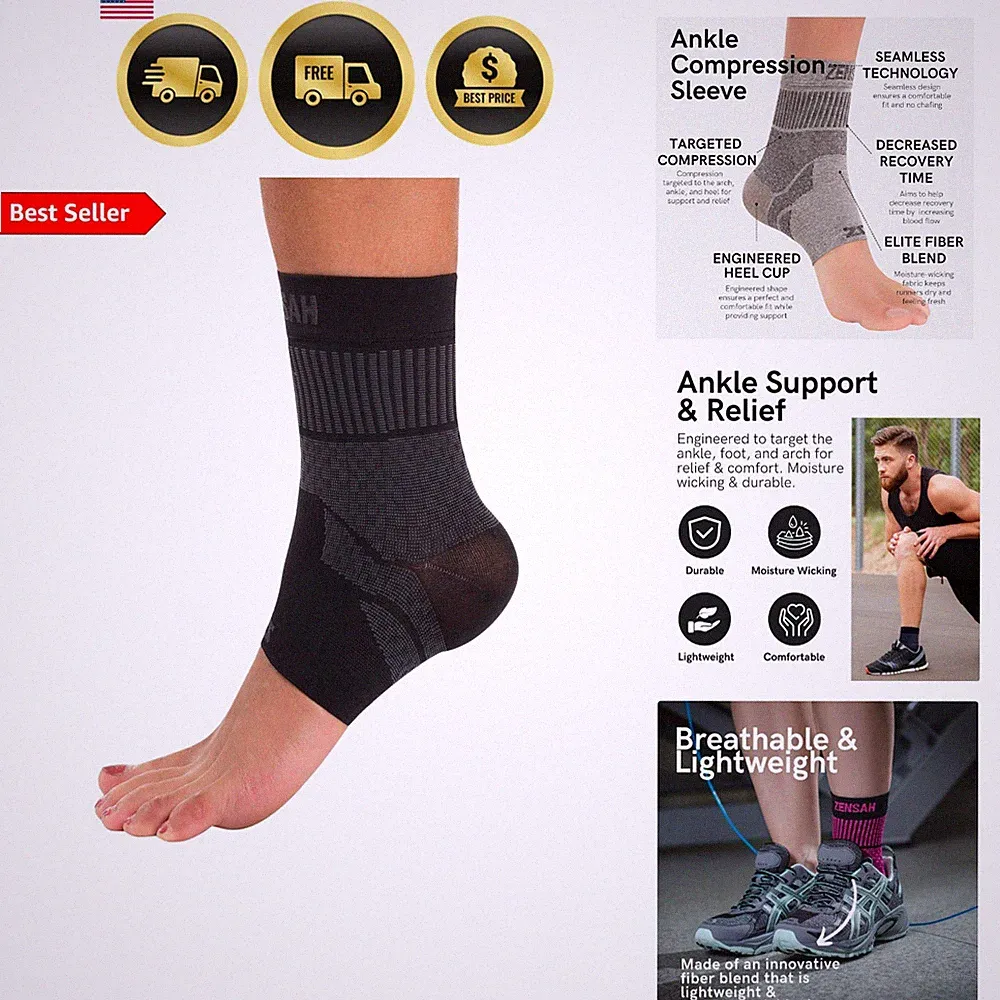 Ankle Support - Compression Ankle Brace - Running, Soccer, Sports - Ankle Sle...