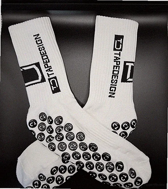 Anti Slip Socks White Sport Grip Socks Football Soccer Baseball Tapedesign TD
