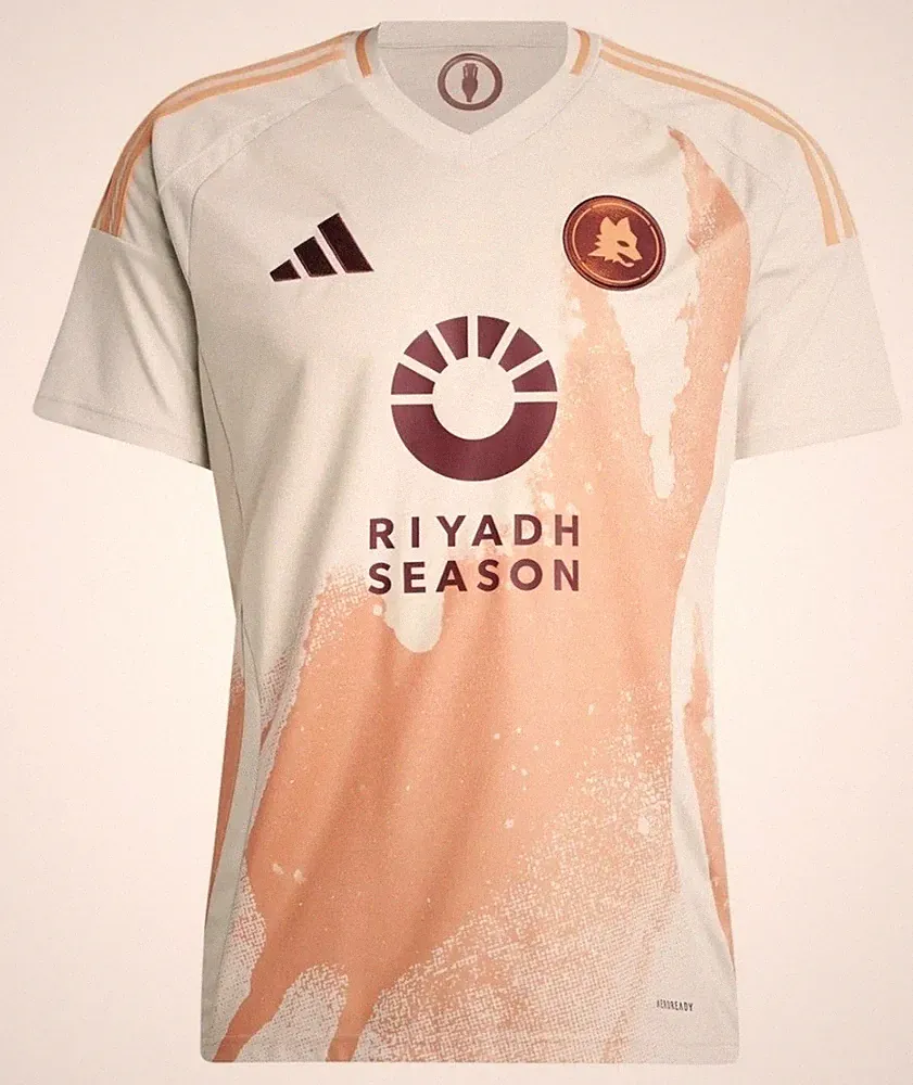 AS Roma Adidas Away Soccer Jersey 24/25 Men's Size Medium IS5405 NWT White