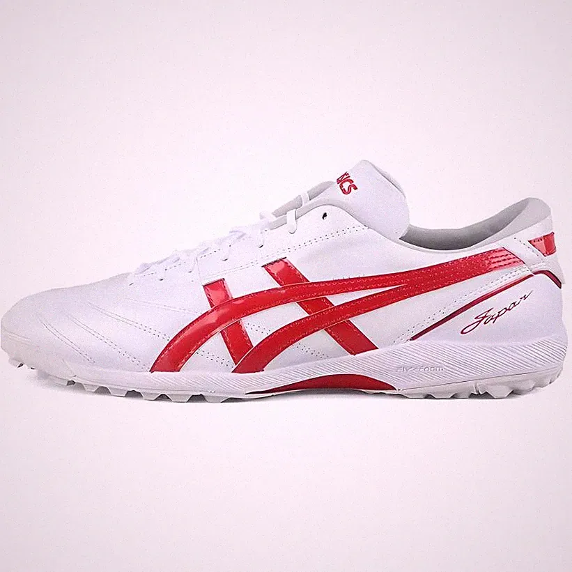 ASICS C3 TF Turf Abrasion Resistant Soccer Shoes Unisex White Red 1113A032111