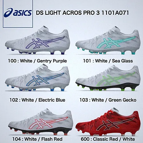 ASICS DS LIGHT ACROS PRO 3 1101A071 Soccer Cleats Japan color variation