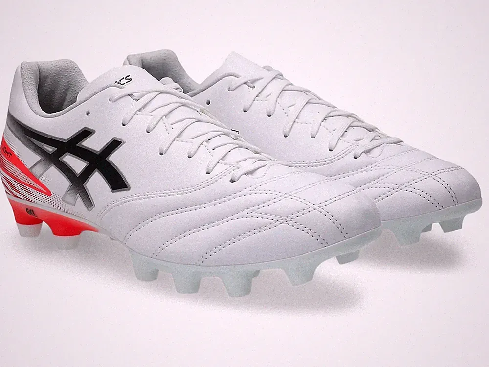 ASICS DS LIGHT ADVANCE "WIDE" 1103A125 102 White Flash Red Soccer Cleats
