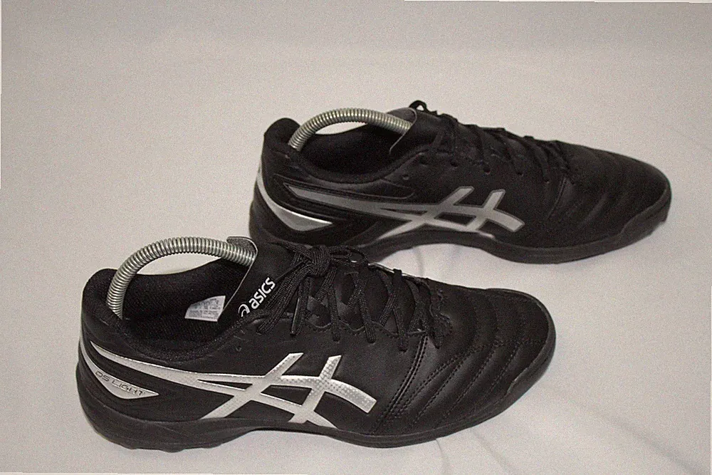 ASICS DS LIGHT CLUB TF "WIDE" Black Pure Silver Soccer Cleats M8 , W9