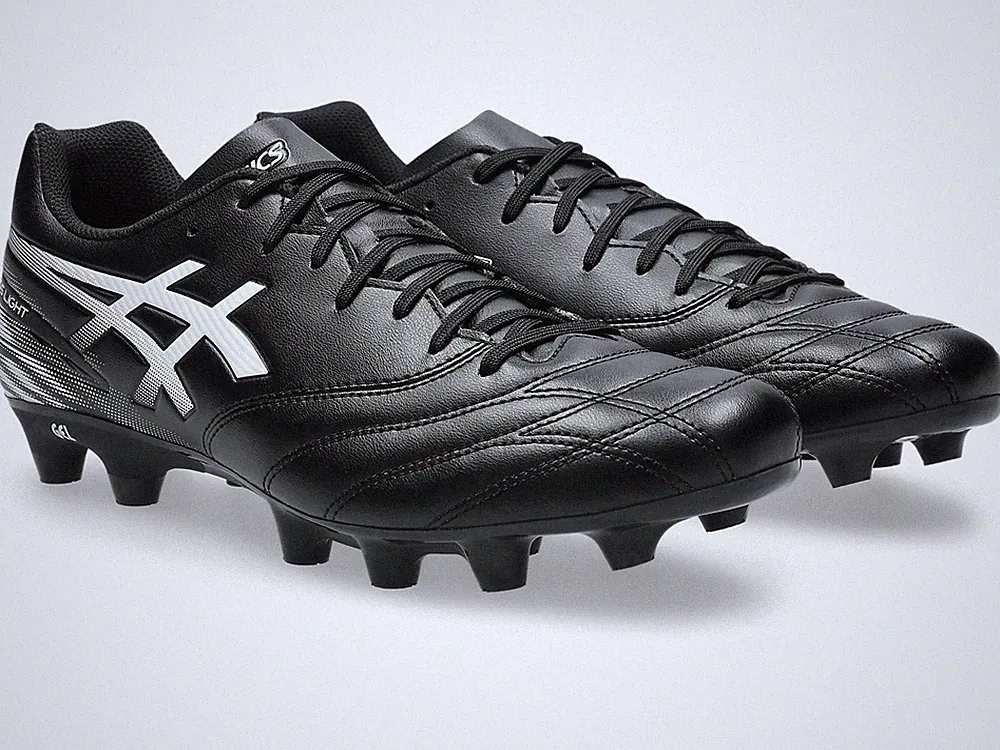 ASICS DS LIGHT CLUB "WIDE" 1103A128.001 Black White Soccer Cleats