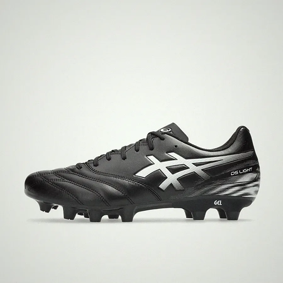 ASICS DS LIGHT CLUB "WIDE" 1103A128.001 Black White Soccer Cleats oki06