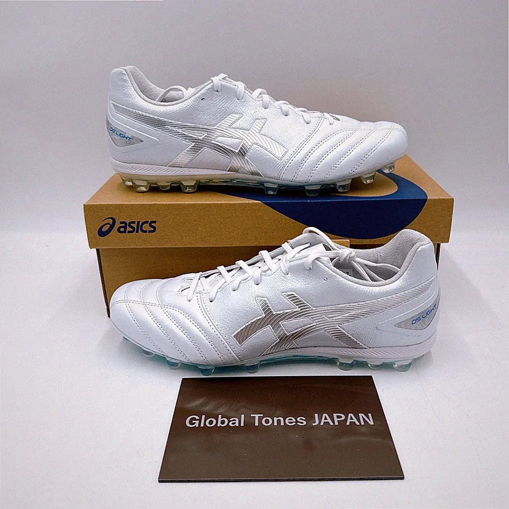 ASICS DS LIGHT PRO AG 1103A096 104 White Silver Men's Soccer Cleats US 6.5-10