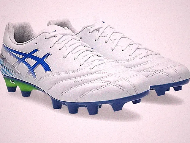 ASICS DS LIGHT PRO "WIDE" 1103A122 100 White Asics Blue Soccer Cleats