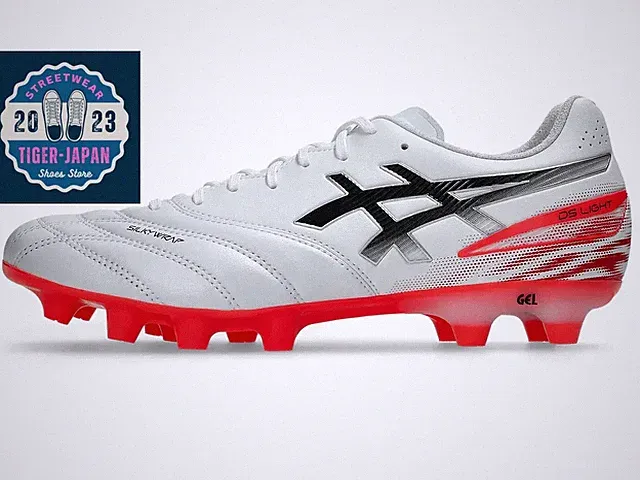 ASICS DS LIGHT PRO WIDE 1103A122 102 White Flash Red Unisex Men Soccer Shoes