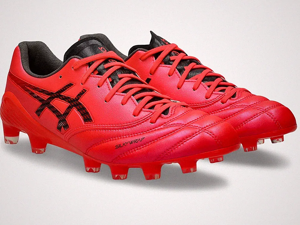 ASICS DS LIGHT X-FLY 6 1101A076 600 Flash Red Black Soccer Cleats