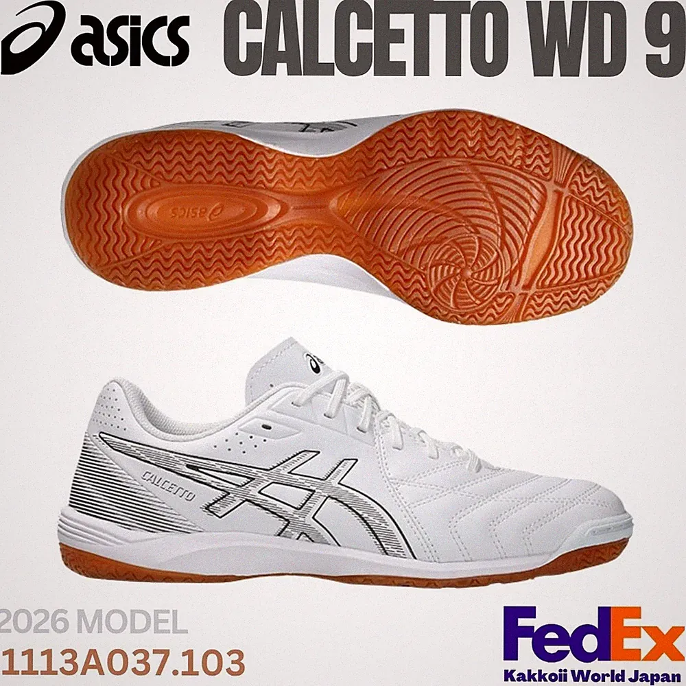 Asics Futsal Indoor shoes CALCETTO WD 9 1113A037 103 White/Gunmetal WIDE 2026