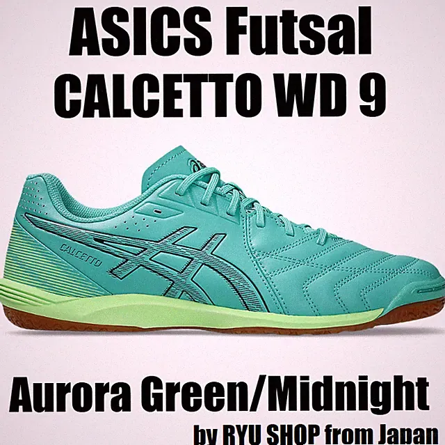 ASICS Futsal Shoes CALCETTO WD 9 1113A037.300 Aurora Green / Midnight