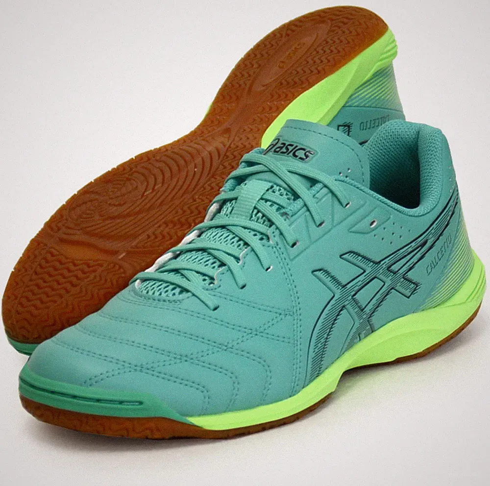 Asics JAPAN CALCETTO 9 TF Wide indoor Soccer Football Futsal Shoes 1113A037 Gree