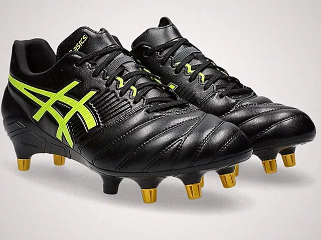 ASICS LETHAL RELENTLESS 1111A259 001 Black Safety Yellow Rugby Cleats