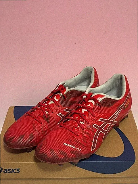 ASICS Men's Soccer Cleats DS LIGHT ACROS 3 1101A070 Classic Red/White US9 Used