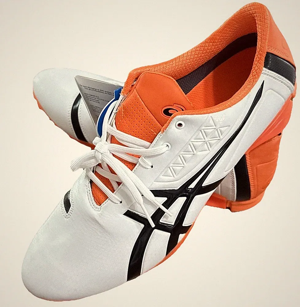 ASICS Pro Gel-Ace White Asics Orange White Black Soccer Cleats Men 11.5 NEW
