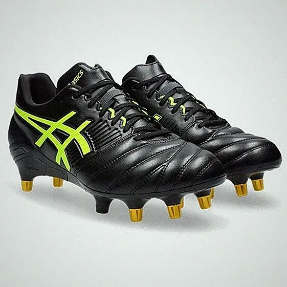 Asics Rugby Cleats Lethal Relentless Black Yellow 1111A259 001 US9-14 w/Box New