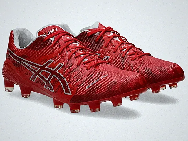 ASICS Soccer Cleats DS LIGHT ACROS 3 1101A070-600 Classic Red/White