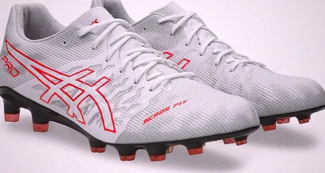 ASICS Soccer Cleats DS LIGHT ACROS PRO 3 1101A071-104 White/Flash Red