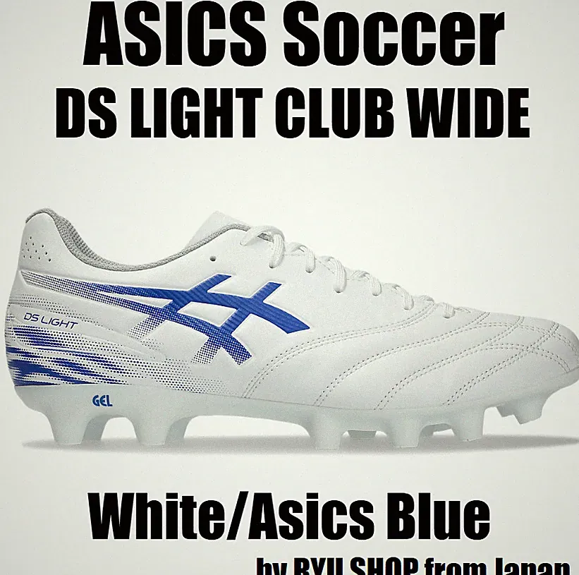 ASICS Soccer Cleats DS LIGHT CLUB WIDE 1103A128.100 White / Asics Blue