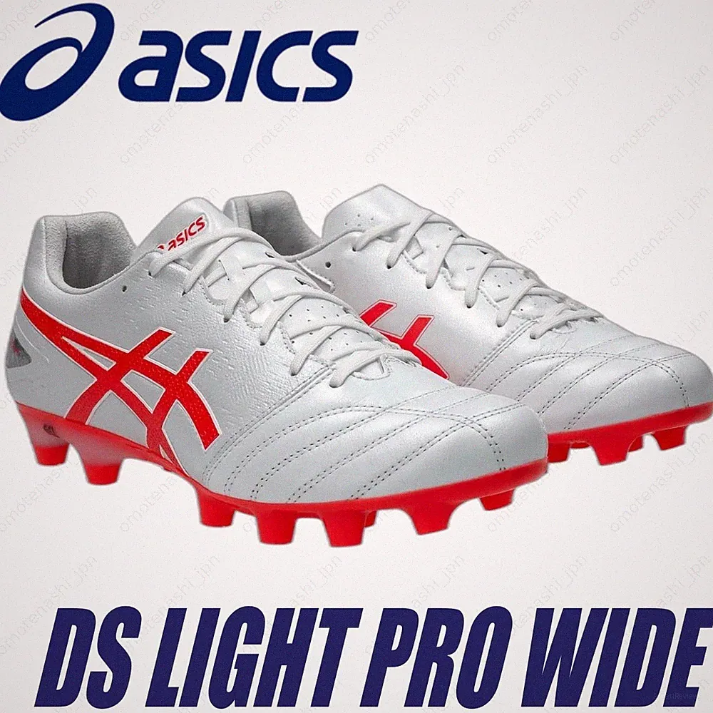 ASICS Soccer Cleats DS LIGHT PRO WIDE 1103A110-104 White/Flash Red