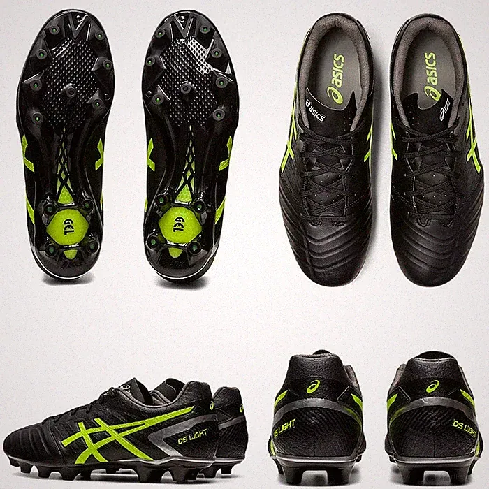 asics Soccer Cleats DS LIGHT "WIDE" 1103A069 Black Safety Yellow 28cm US10
