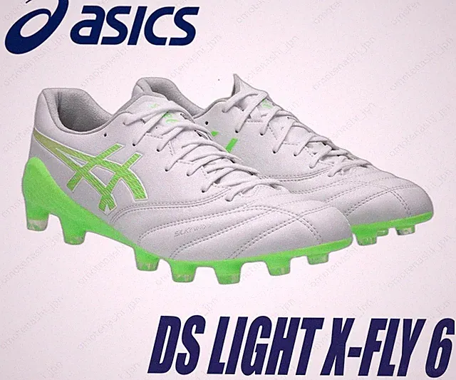 ASICS Soccer Cleats DS LIGHT X-FLY 6 1101A076-100 White/Green Gecko