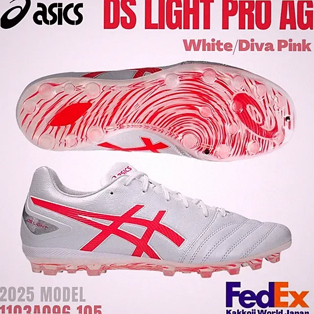 ASICS Soccer Cleats Shoes DS LIGHT PRO AG White/Diva Pink 1103A096 105 2025 NEW!