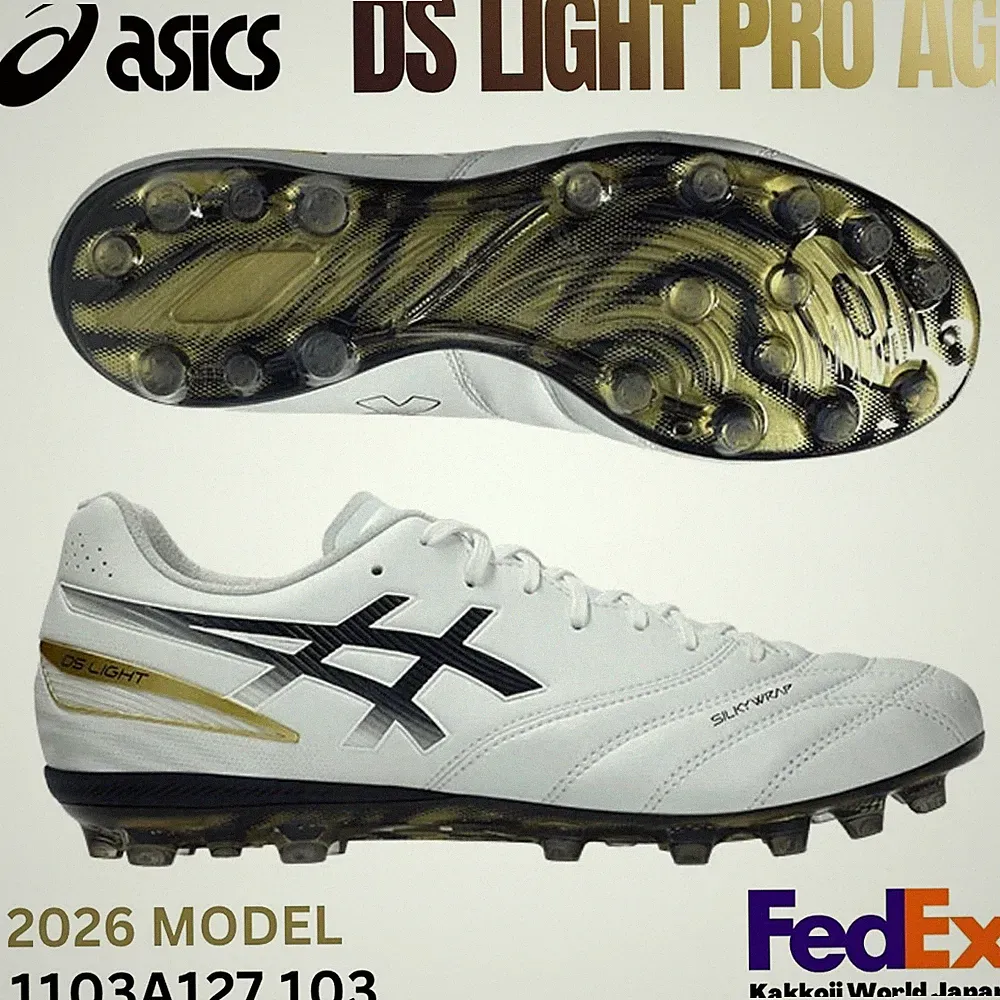 ASICS Soccer Cleats Shoes DS LIGHT PRO AG White/Midnight 1103A127.103 NEW