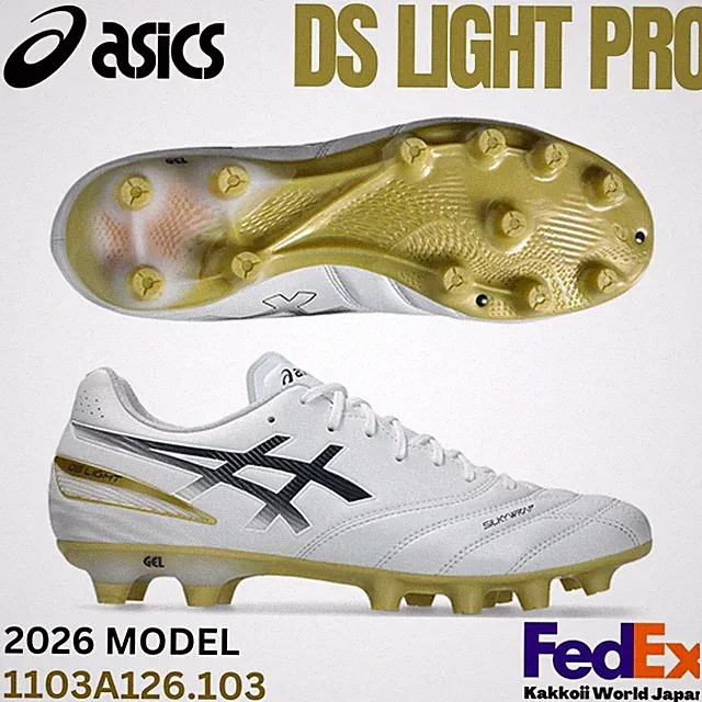 ASICS Soccer Cleats Shoes DS LIGHT PRO White/Midnight 1103A126.103 2026 NEW