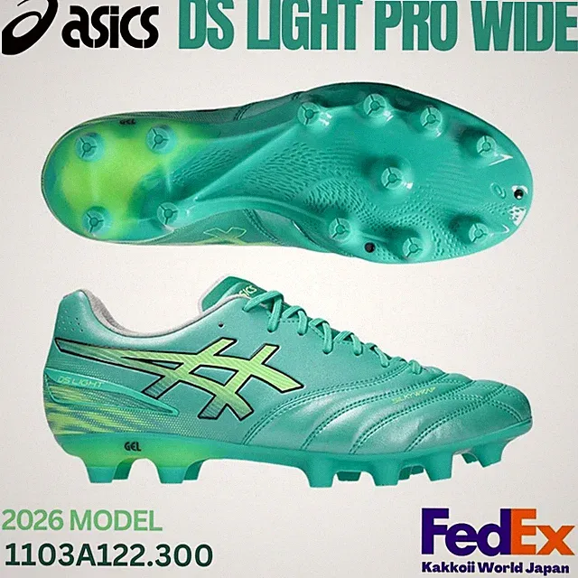 ASICS Soccer Cleats Shoes DS LIGHT PRO WIDE Aurora Green 1103A122.300 2026