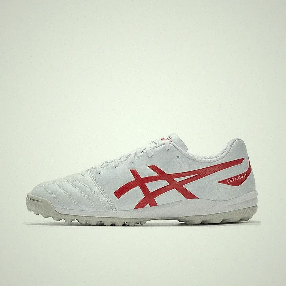 Asics TF Turf Artificial Ground Soccer Shoes Men's White Red - 1103A112-103