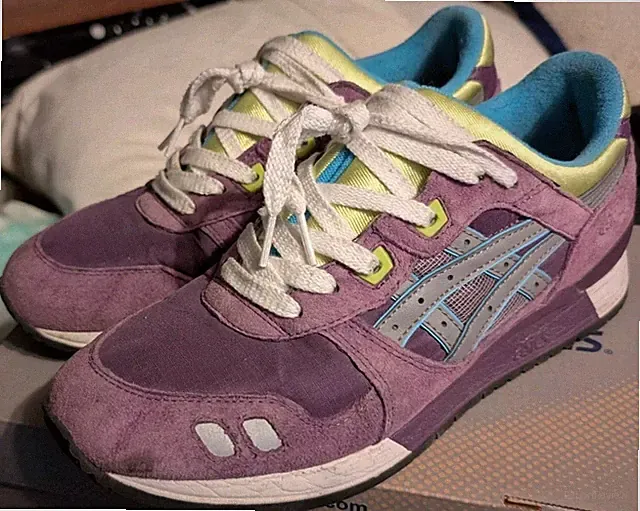 🔥ASICS TIGERS GEL-Lyte III Prpl/Gry/Lime Athletic Men 9 | Women 10.5 OG Box✔