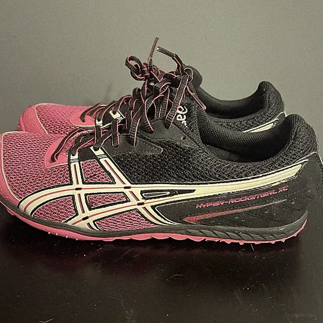 Asics Women’s Girls Hyper Rocketgirl Xcs Cleats Track Shoes Pink Black Sz 11