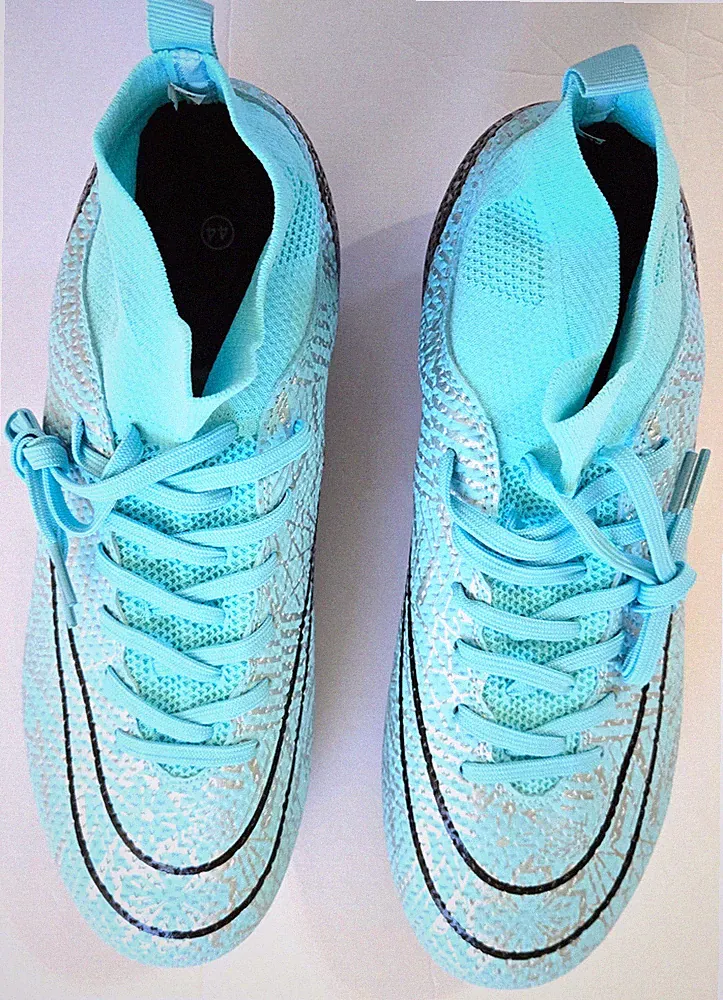 Asoftland Men's Soccer/Football Cleats Indoor/outdoor Blue Size U.S. 11-EU 44