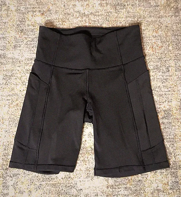 Athlete Womens XXS Black Biker Shorts 7"