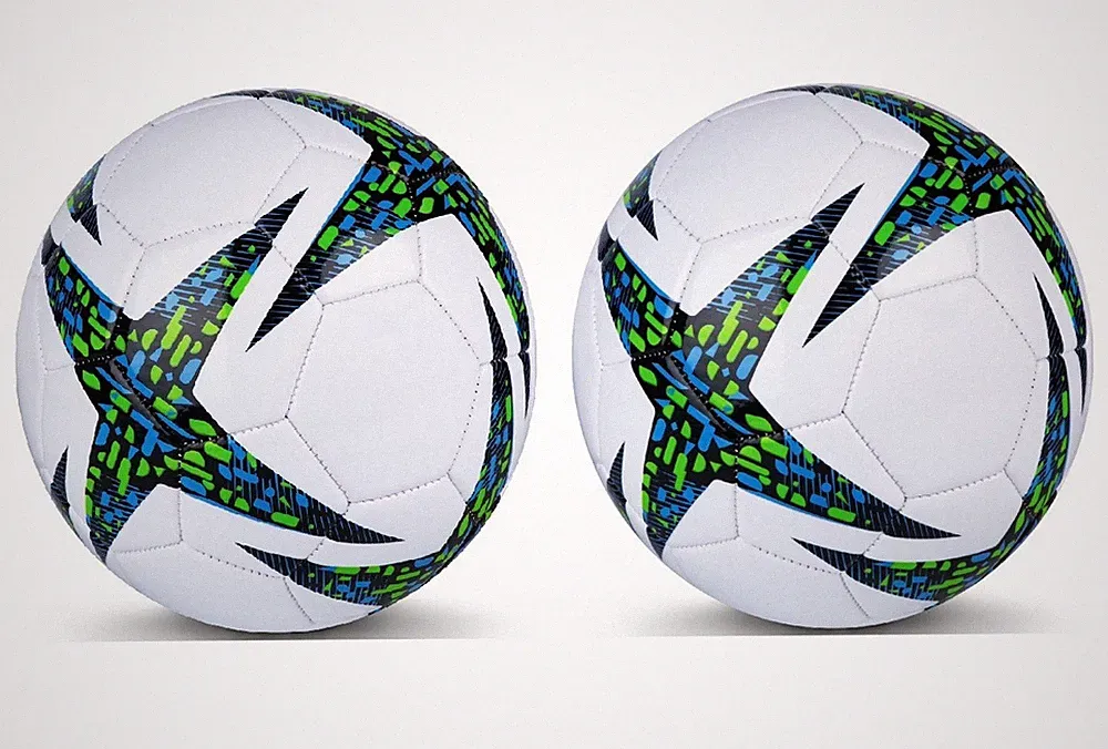 Athletic Works Adidas Size 5 Soccer Ball Blue Durable Outdoor Match Play 2 Pack