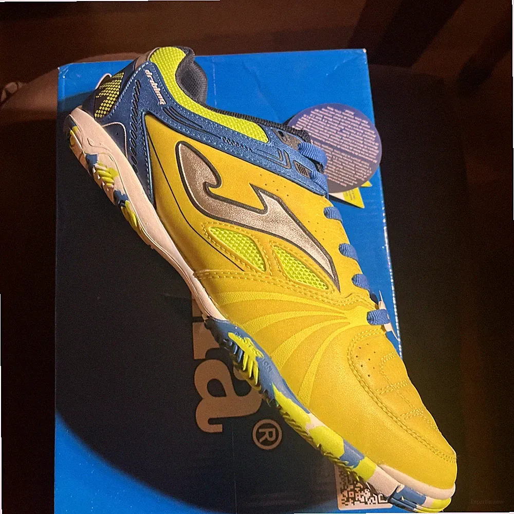 Authentic Joma Indoor Soccer Shoes Dribling 611 lemon Fluor royal