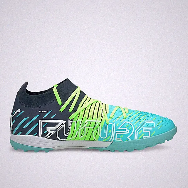 Authentic PUMA FUTURE 3.2 IT Men's Turf Soccer Sneakers Shoes ~ Teal/Green/Navy