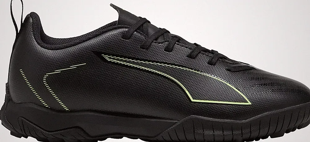 Authentic, Puma, Ulta 6 Play Turf Soccer Cleats, Size 3.5, Black/ Green