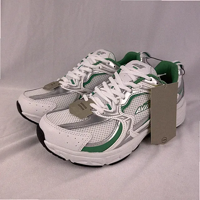 Avia Womens 5000 Athletic Performance Sz 10 WIDE Shoes White/Green