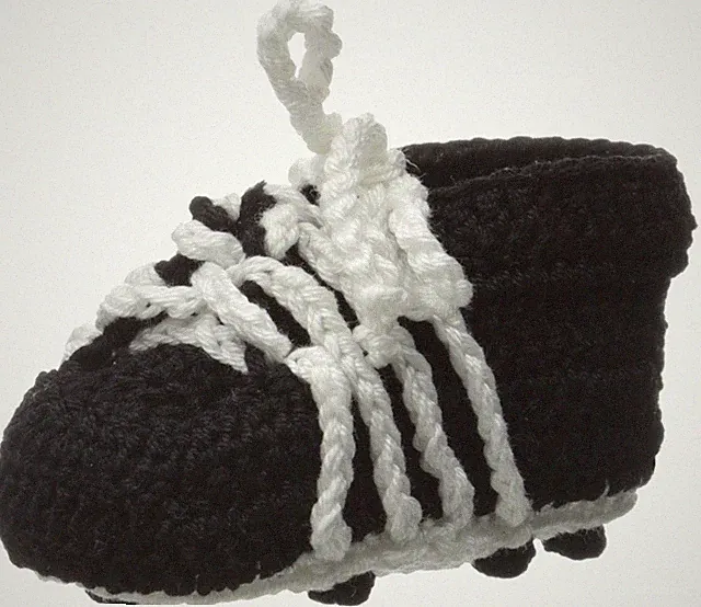 Baby-Boys Soccer Cleats Crochet Bootie, Black, Newborn