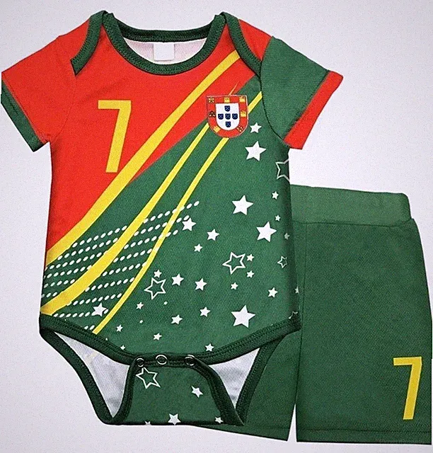 Baby Soccer 2 Piece Outfit #7 Bodysuit & Shorts 3-6 Months NWT SEALED