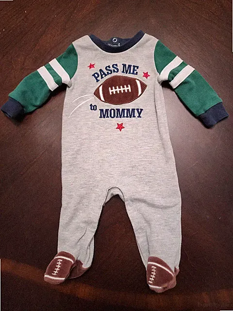 Baby Starters, clothing, Football. Pass Me To Mommy, Size 3m
