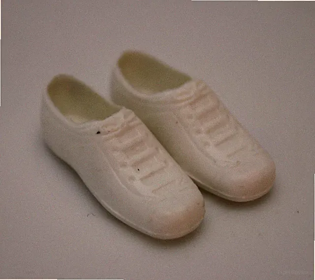 Barbie Ken Doll SOCCER CLEATS White SQUISHY 1970s HONG KONG SPORTS Shoes