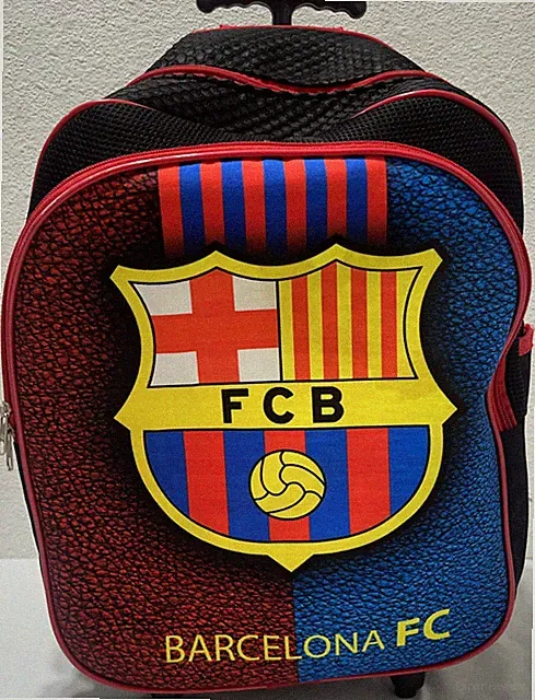 Barcelona FC Football Club Rolling Backpack Kids Or Adults Soccer Bag