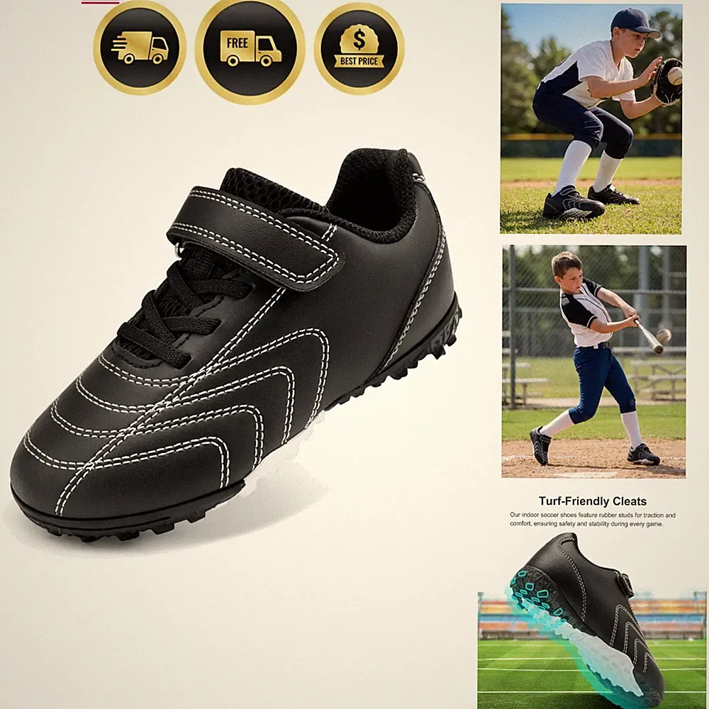 Baseball Cleats for Girls Boys Softball Shoes Kids Indoor Soccer Turf Shoes F...