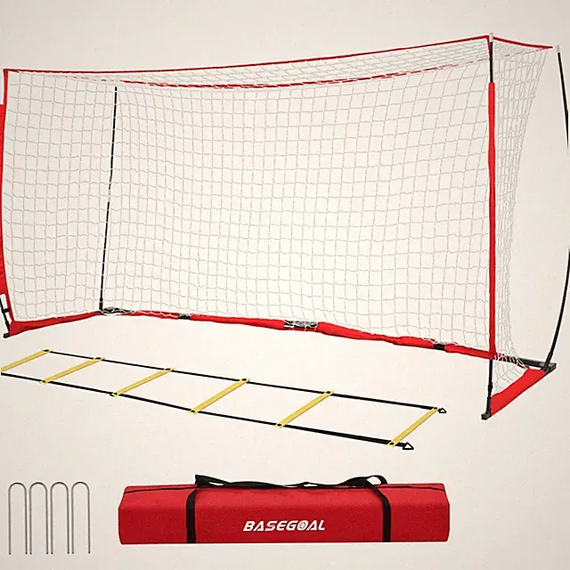 BaseGoal Soccer Goal,Soccer Net,Soccer Goals for Backyard,with Bow Frame,Coll...