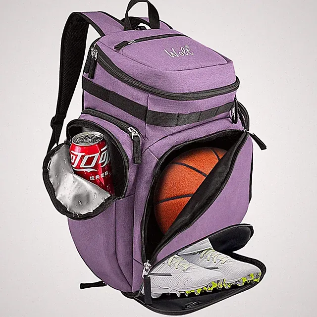 Basketball Backpack, Large Sports Bag with Separate Ball Compartment and Shoe...