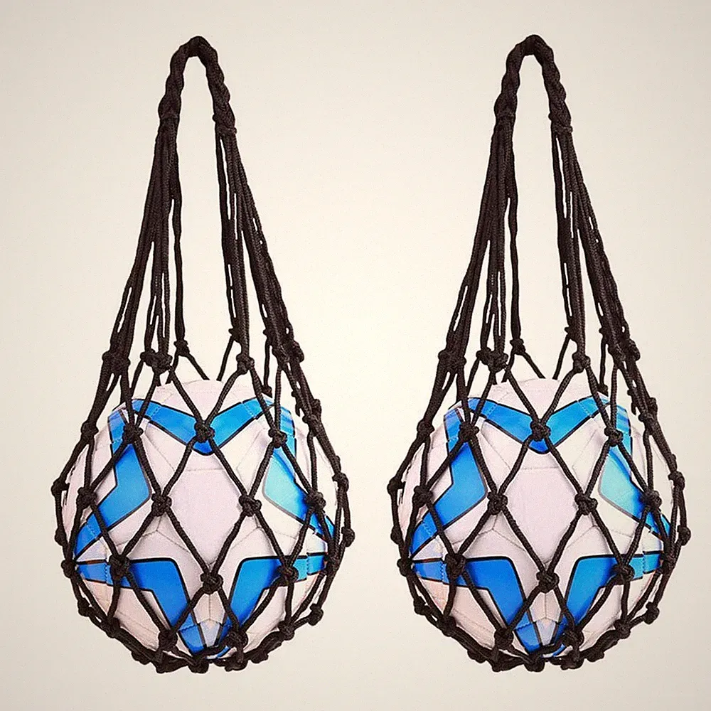 Basketball Net Bag Soccer Football Mesh Storage Sports Ball Holder Nylon Carry B