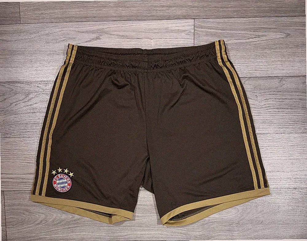 Bayern Munich 2013 2014 Away Football Soccer Shorts Men’s Size XXL z25696 Brown